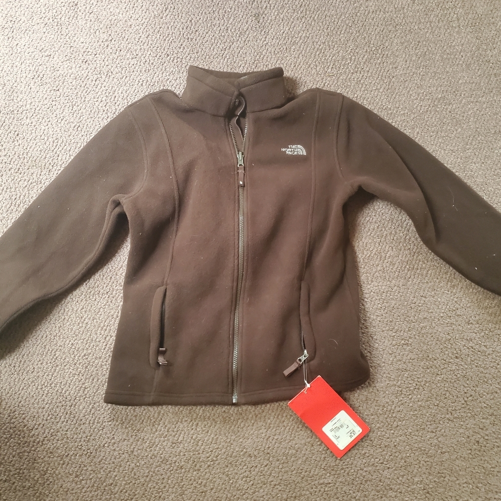 North Face Girls Brown Fleece Jacket NWT